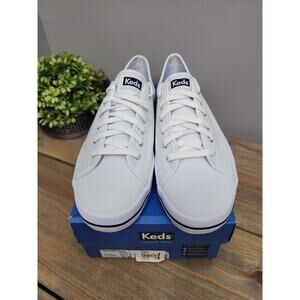 Keds Women’s White Canvas Shoes, Dream Foam, Size 10